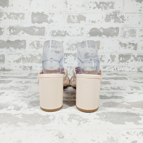 NEW Adrienne Vittadini Annalee Cream Summer Slip On Block Heel Sandals A414 - Picture 5 of 11